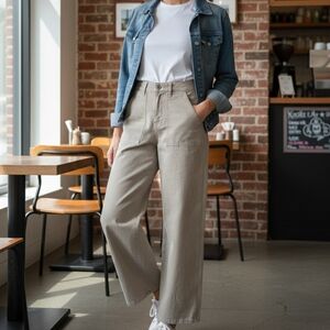 American Eagle Outfitters Gray Wide Leg Pants